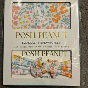 NWT Posh Peanut Zenni Swaddle Headband
Set